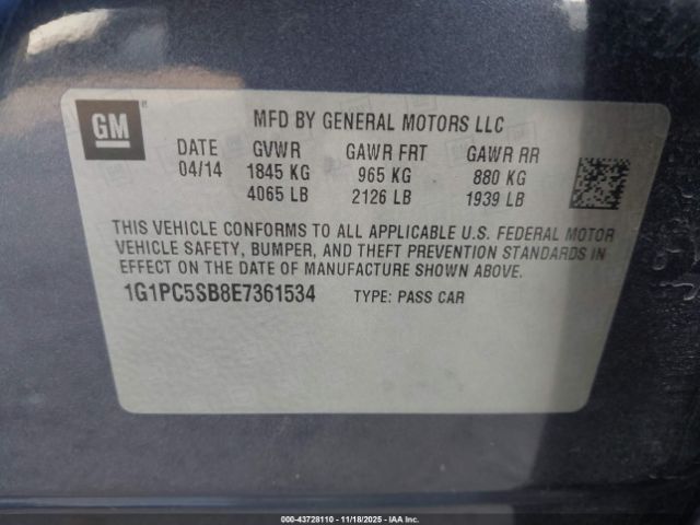 Chevrolet Cruze 1lt Auto Image 8