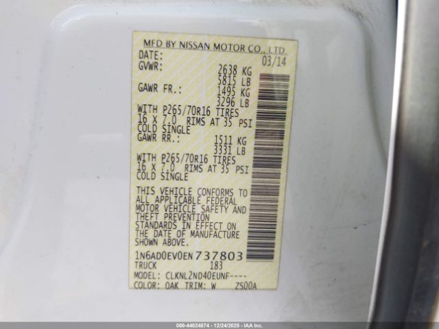 Nissan Frontier Sv Image 9