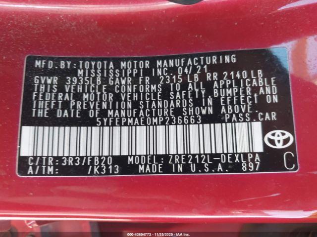 Toyota Corolla Le Image 16