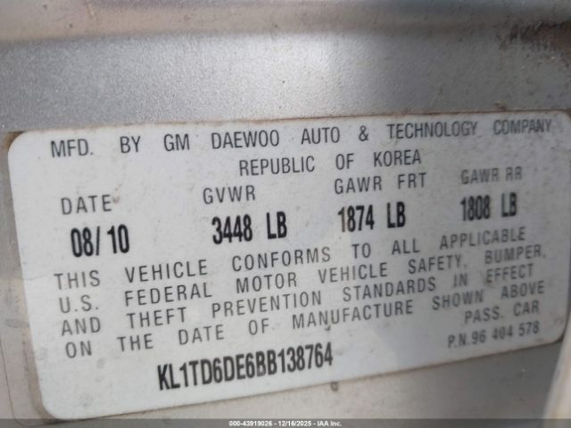 Chevrolet Aveo 1lt Image 4