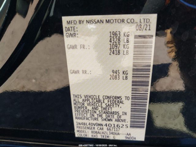 Nissan Altima Sv Fwd Image 2