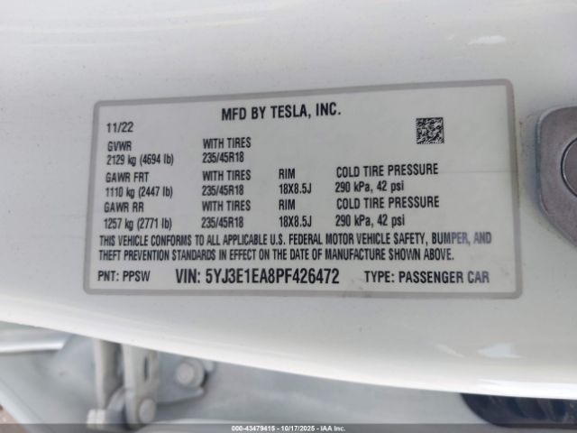 Tesla Model 3 Rear-wheel Drive Image 8