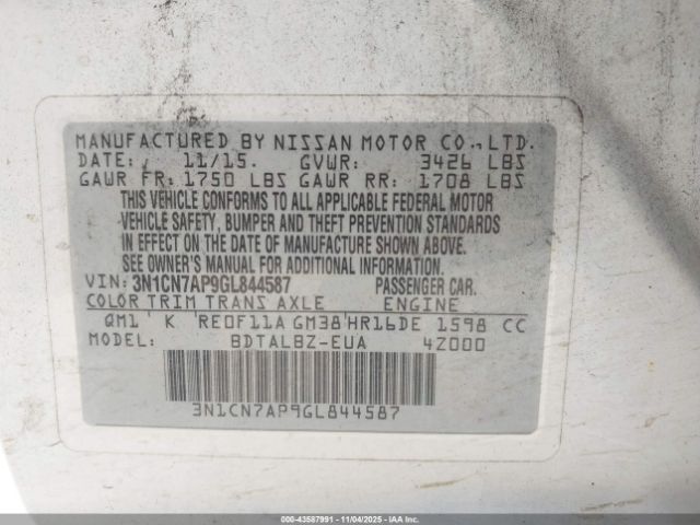 Nissan Versa Image 6