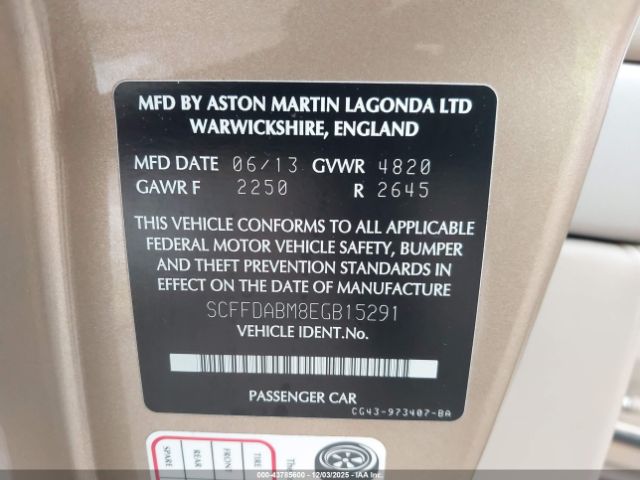 Aston Martin DB9 Volante Image 6