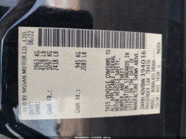 Nissan Altima Sv Fwd Image 8