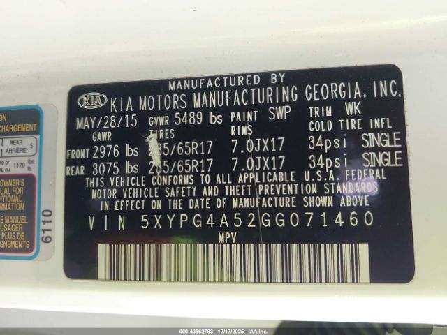 Kia Sorento 3.3l Lx Image 11